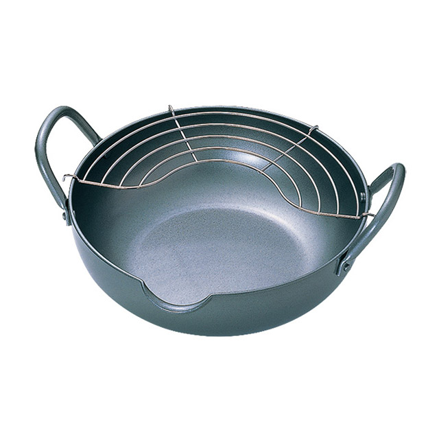 極天 極厚 揚げ鍋 24cm GT-24W（604309）07-0087-1002天ぷら鍋 揚鍋 揚げ鍋 天ぷら 鍋 なべ ナベ IH