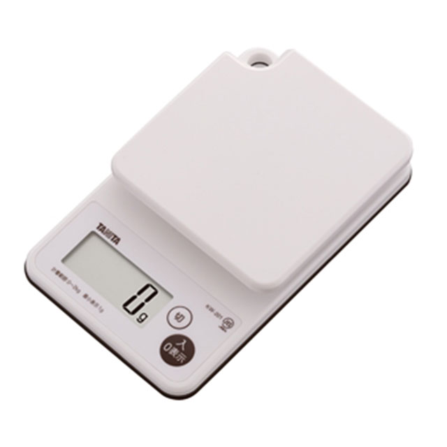 タニタ KW-201-WH ホワイト Dクッキングスケール 2kg（125355）07-0348-0802ハカリ 計量 キッチンスケール TANITA