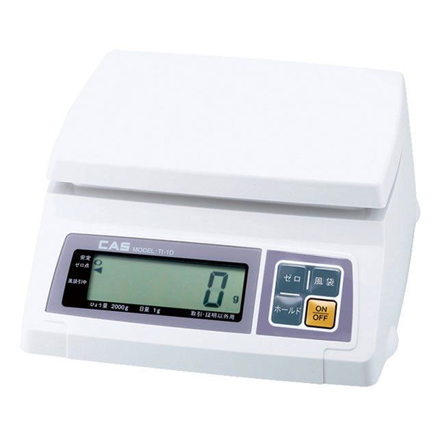 デジタルはかり CAS TI-1 片面表示 プラスチック載皿 5000g（605286）07-0346-0402秤 ハカリ 計り 量り キッチンスケール 計量
