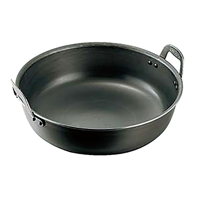 中尾アルミ 鉄プレス 厚板揚鍋 42cm 14.0L(002032)07-0087-0706天ぷら鍋 揚鍋 揚げ鍋 天ぷら 鍋 なべ ナベ 鉄鍋|ANNON キッチン・業務用食器