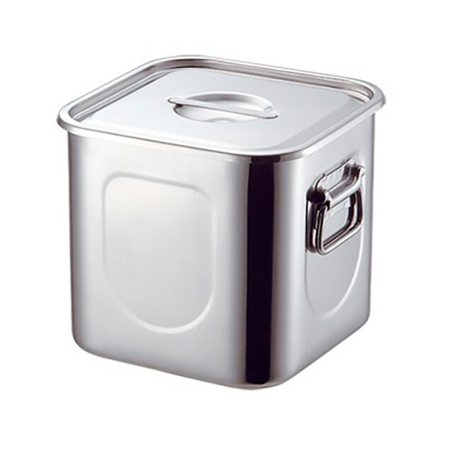 KO 18-8 角キッチンポット 30cm 26.0L（016015）07-0105-0215保存容器 保存缶 ポット タッパー ストック容器