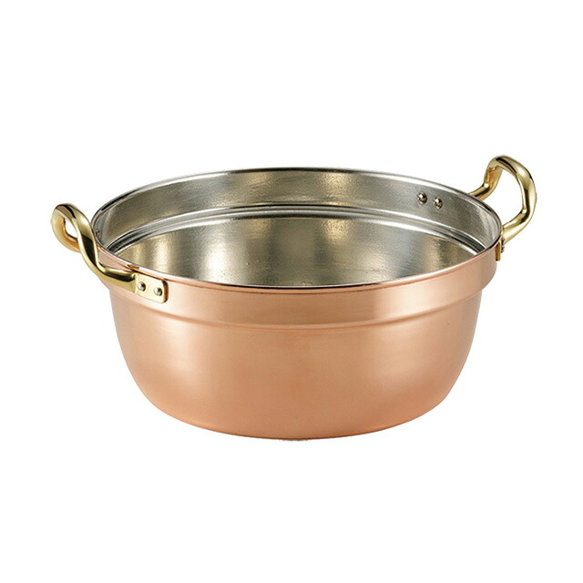 SW 銅料理鍋 33cm 10.6L（017054）07-0084-0302銅円付鍋 両手鍋鍋 調理用鍋 両手鍋 銅鍋 銅製