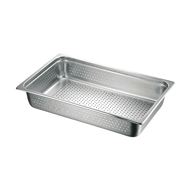 KO 穴明ホテルパン 2100シリーズ 100mm 穴明1/1（032009）07-0134-0110バット 保温容器 スチコン チューフィング｜ANNON キッチン・業務用食器