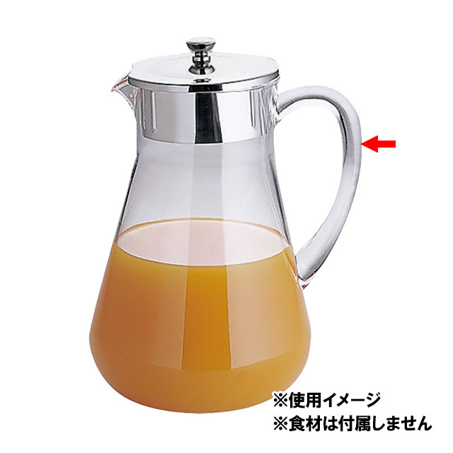 UK ウォーターアイスポット 氷止付 1900ml（609092）07-0467-0602茶ポット 冷水筒 ウォーターポット ステンレス
