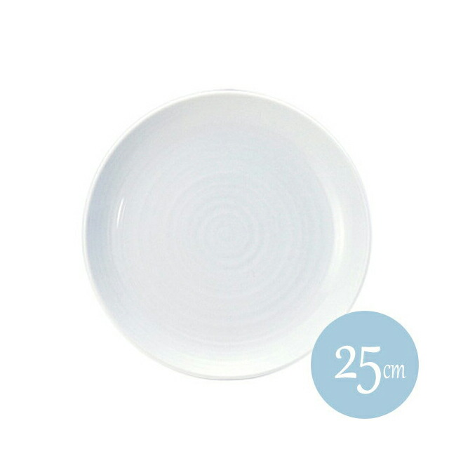 えでぃー 25cm 丸皿 6枚セット KOYO 光洋陶器（17300003）皿 食器 プレート 白 おしゃれ レストラン 洋食器 和食器
