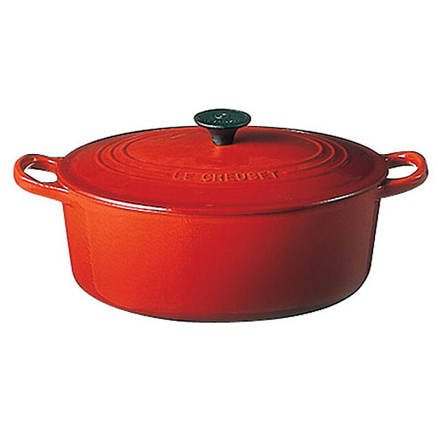 ル・クルーゼ ココット・オーバル2502 27cm チェリーレッド（AKK44276）1-0086-0104両手鍋 LE CREUSET キャセロール 電磁調理器 IH