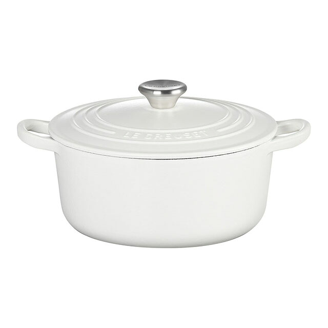ル・クルーゼ ココット・ロンド 2101 22cm コットン（AKK9210）1-0085-0311両手鍋 LE CREUSET キャセロール 電磁調理器 IH