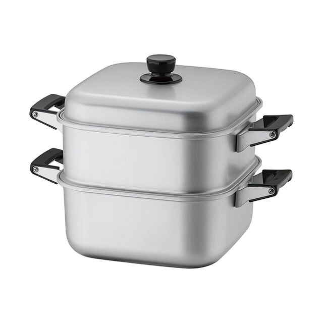 アルマイト角型蒸器 28cm 一重（AMS71281）1-0411-0903｜ANNON キッチン・業務用食器