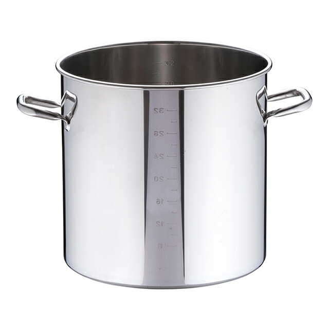 SAパワー・デンジ 寸胴鍋 目盛付 蓋無 36cm（AZV7036）1-0011-0106｜ANNON キッチン・業務用食器