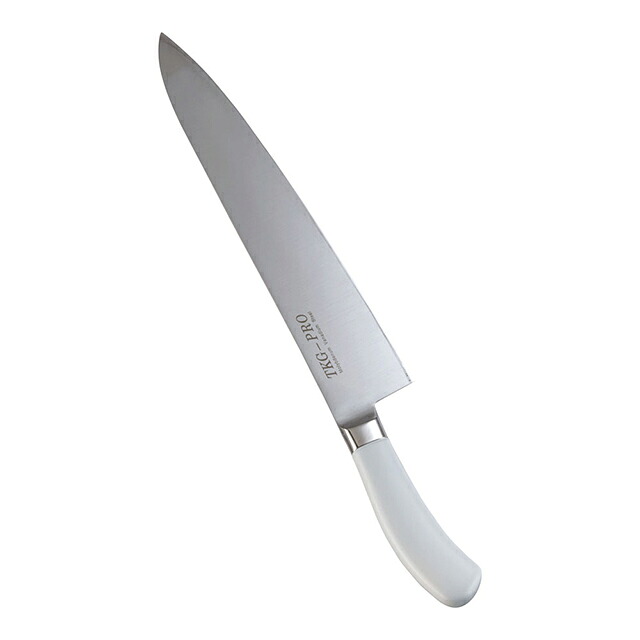 TKG PRO 抗菌カラー 牛刀 両刃 30cm ホワイト(ATK4325)1-0335-0805|ANNON キッチン・業務用食器