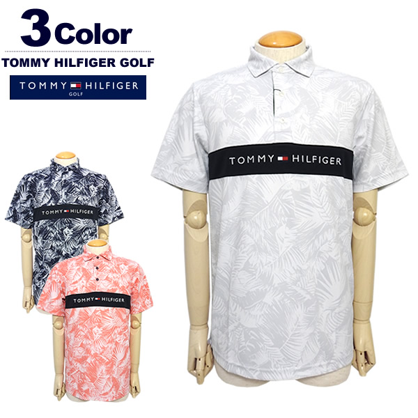 【30%OFF】トミーヒルフィガーゴルフ メンズ ポロシャツ 半袖 カノコ 吸水速乾 UVカット 抗菌防臭 リーフ柄 TOMMYHILFIGERGOLF THMA332 23s セール SALE|PALM SPRINGS