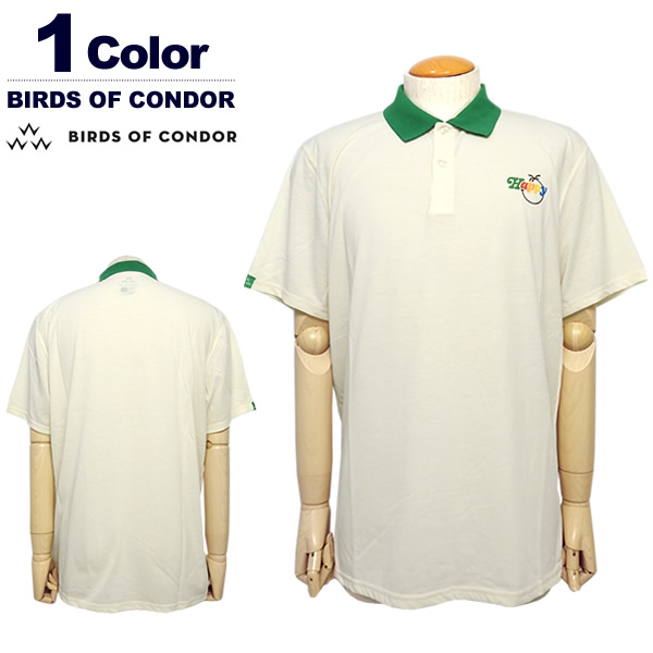 【30%OFF】バーズオブコンドル メンズ ポロシャツ 半袖 ゴルフ 吸汗速乾 ストレッチ プリント HAPPYPLACE BIRDSOFCONDOR TEMC3S1 2023春夏 セール SALE