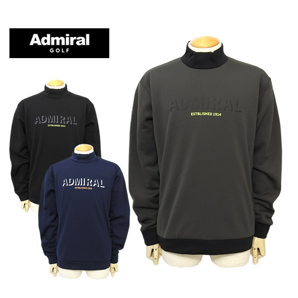 【30%OFF】アドミラルゴルフ メンズ 汗水 モックネック 裏起毛 保温 軽さ 耐摩耗 伸ばすこと ロゴタイプ刷り上げる AdmiralGOLF ADMA492 24a 大売り出し SALE