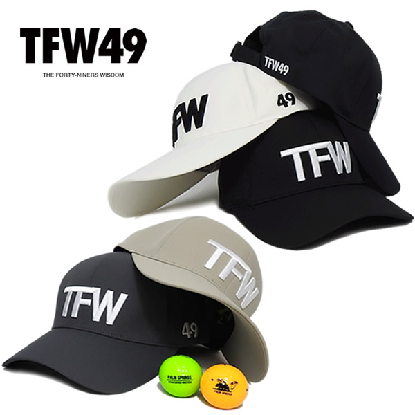 TFW49 ゴルフ メンズ レディース 鳥打ち帽 旗がしら ツイル 軽さ ロゴタイプ刺しゅう TFW49 CAP TECNICAL CAP-3 T132510014 ティーエフダブリューフォーティーナイン 定番