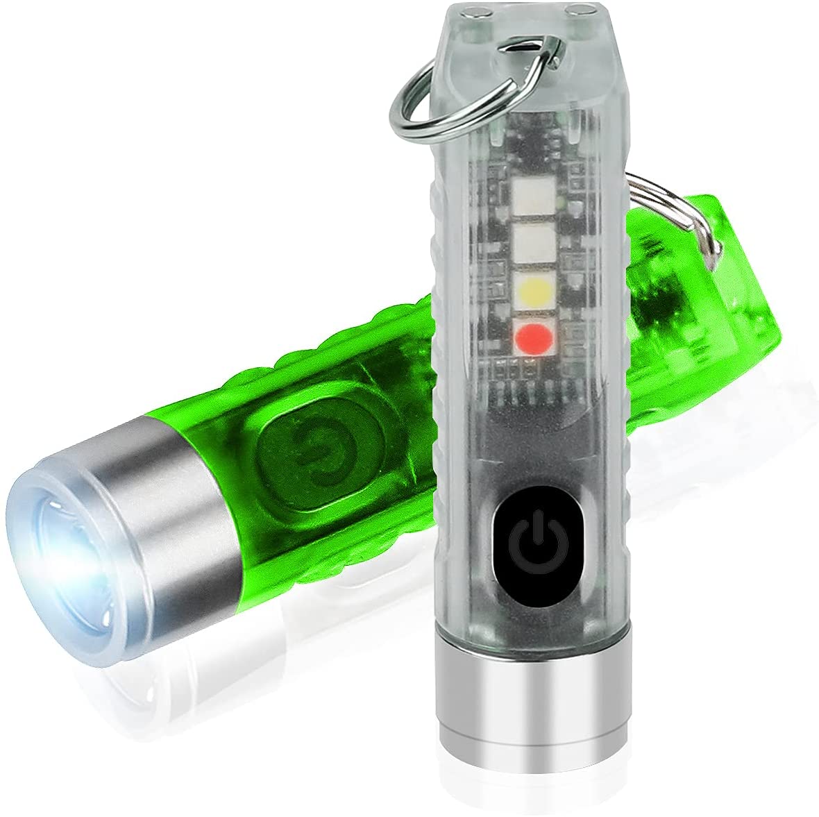 懐中電灯 ハンディライト ミニサイズ 超小型 キーホルダー懐中電灯 led 強力 USB充電式 防水 白赤UV青4つ色 フラッシュライト  明るい 赤色光 UVライト軍用 マグネチック コズムワン