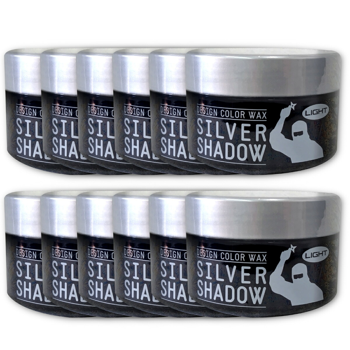 【セット販売 12個セット】シルバーシャドウWAX ライト 120g ワックス 塗るだけで明るい白銀スタイルが作れる  [4560108894438 x12]