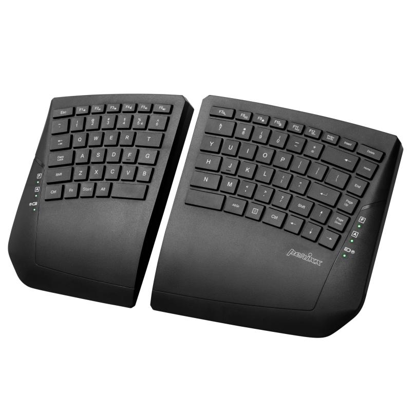 Perixx ペリックス PERIBOARD-624B US ワイヤレススプリットキーボード角度調整可能薄型メンブレンキーブラック US配列 12,149円