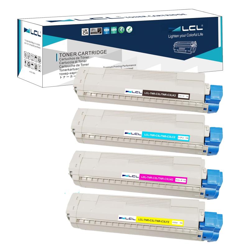 LCL OKI用 TNR-C3L TNR-C3LK2 TNR-C3LC2 TNR-C3LM2 TNR-C3LY2 生まれ変わりトナーカートリッジ (4色仕掛ける 黒いこと シアン マゼンタ 黄色) 相応う機種:OKI C811dn C811dn-T C841dn