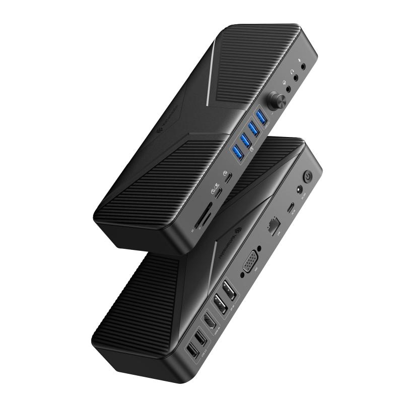 Yottamaster USB C ドッキングステーション 20 in 1 Type C Dock 4画面出力 4K HDMI/DP/VGA出力 10Gbps USB3.2 GEN2 PD60W&18W充電ポート/RJ45/3.5mm オーディオ