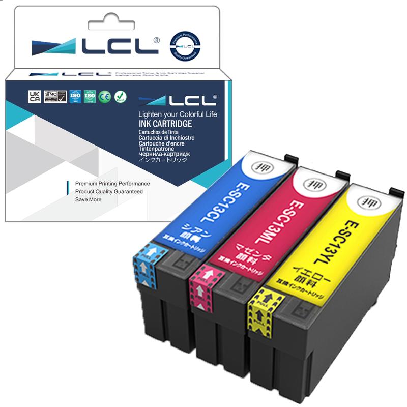 LCL エプソン用 SC13 SC13CL SC13CM SC13ML SC13MM SC13YL SC13YM 増量 顔料 （3パック シアン マゼンタ イエロー） 互換インクカートリッジ 対応機種：SC-T2150/3150 /3150N/3150M