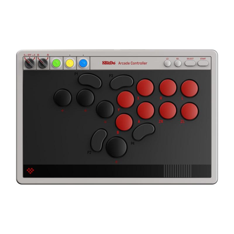 8BitDo オールボタン アーケード コントローラー (Switch および Windows 用) &ndash; Bluetooth、2.4G、有線接続、薄型メカニカルスイッチ、4つのプログラム可能なボタン、ホットスワップ対応PCB｜コストマーケット 10,719円