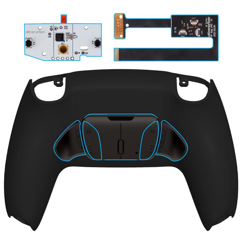 eXtremeRate ps5コントローラーBDM-010&BDM-020に対応用プログラムできる背面パドル金属バージョンピュアカラーRISE4リマップキット、ps5コントローラーに対応用アップグレードボードと再設計さ