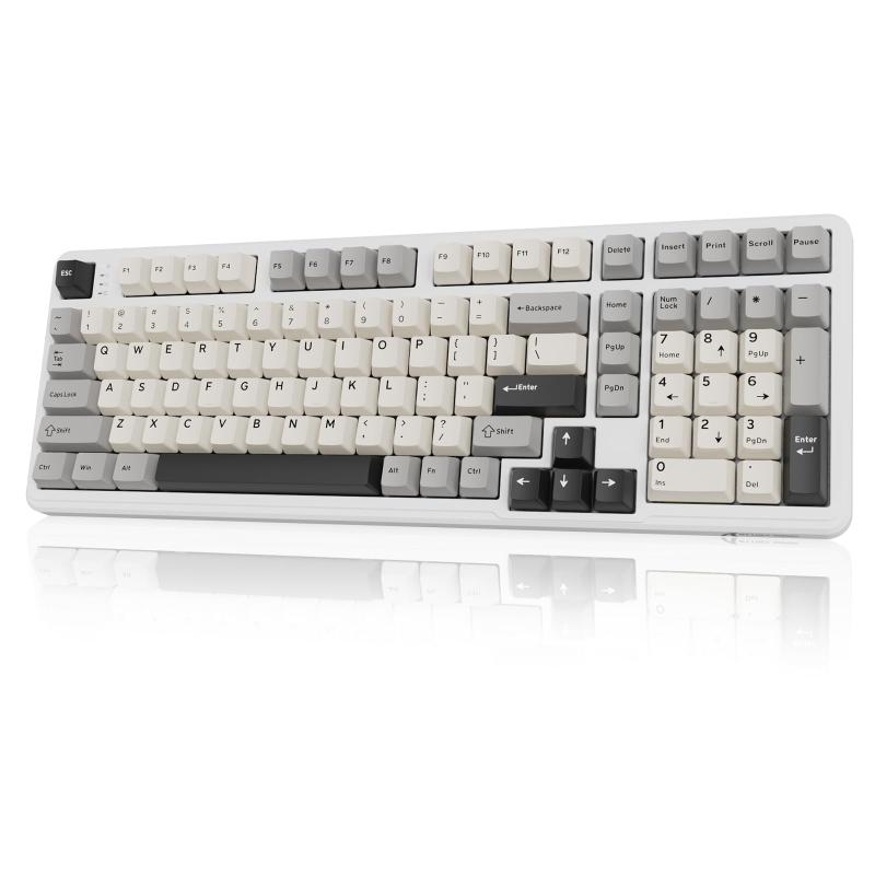 ATTACK SHARK X98 ゲーミングキーボード ワイヤレスキーボード キーボード bluetooth ワイヤレス 無線 ブルーベリースイッチ カスタマイズ リニア HIFI ガスケットマウント PBTキーキャップ ホットス
