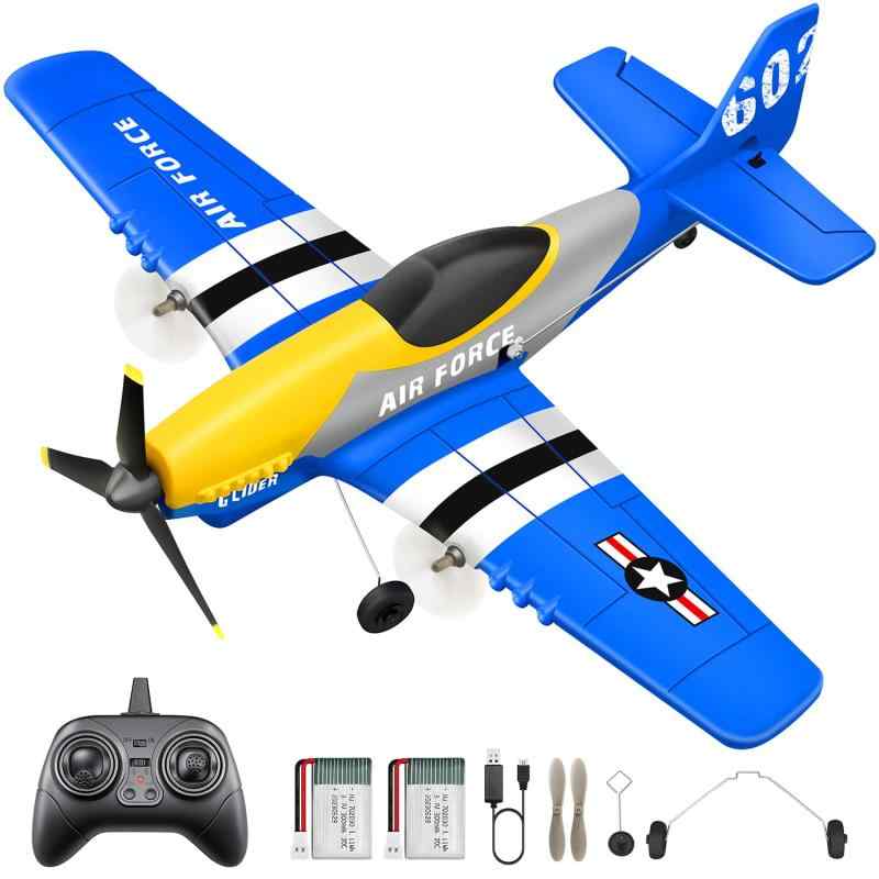 HAWK'S WORK 3チャンネルRC飛行機 P-51D Mustang、 リモートコントロール飛行機すぐに飛ばせる、 2.4GHz 6軸ジャイロスタビライザー、 飛びやすい キッズ &amp; 初心者｜コストマーケット
