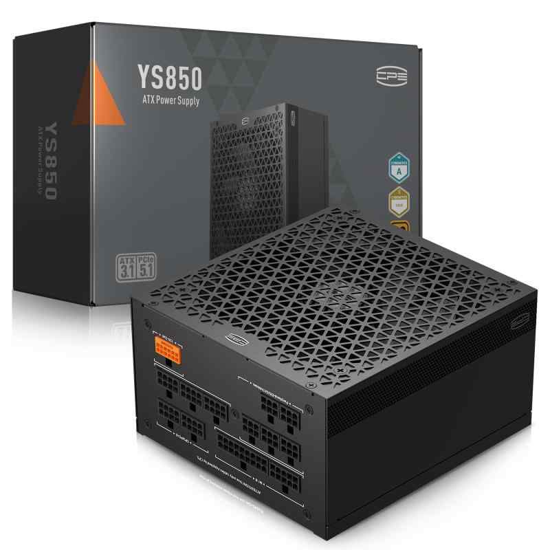 PCCOOLER CPS YS1200 電源、1200W 80 Plus Gold 認定 完全モジュラー PCIe 5.1 & ATX 3.1 ゲーミング PSU 幅広い互換性 135mm FDB ファン、フルジャパン電解コンデンサ - 12年