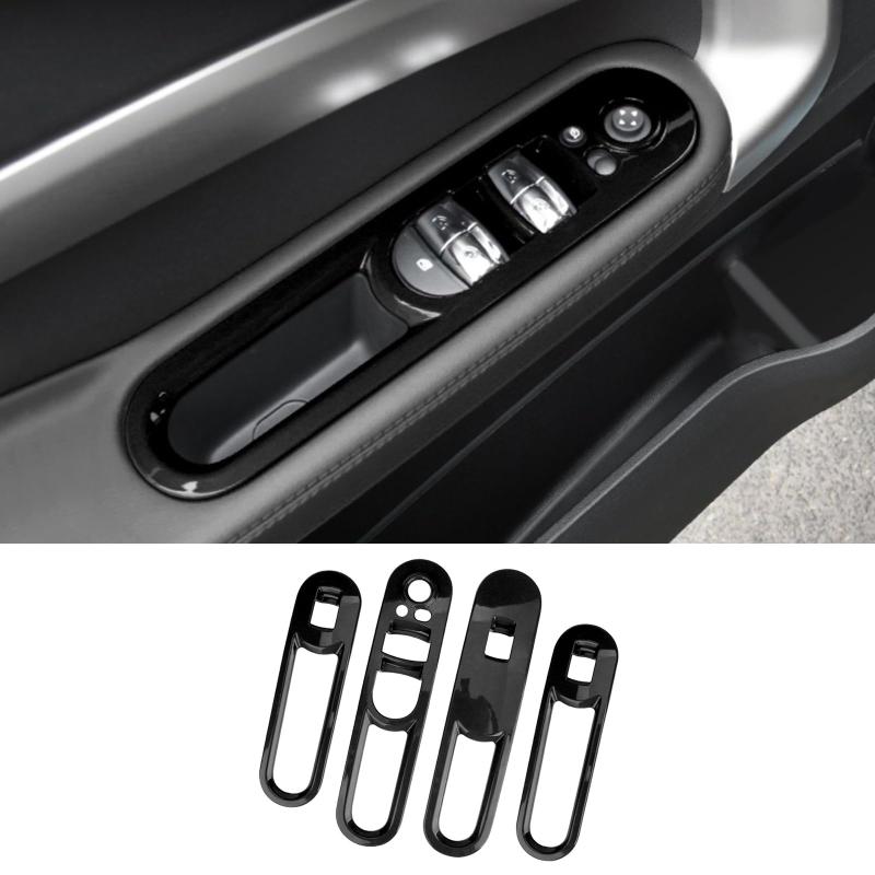 FDAIUN For BMW MINI F60 ウィンドウ リフトスイッチボタンカバートリム ステッカー スイッチ パネル フレーム ABS 材料 装飾 おしゃれ カスタムドレスアップ ミニ F60 適用 内装パーツ インテリアパ