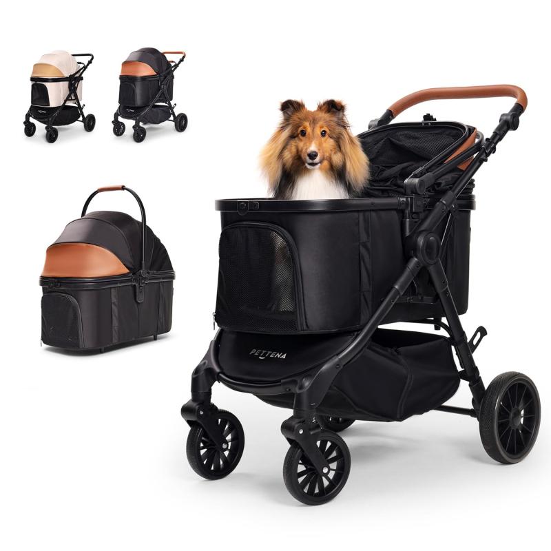 【中型犬専用】PETTENA 愛玩動物手押し車 中型犬 犬手押し車 30KG耐荷重 多頭 釣り合い性素晴らしい 独立独歩型 惜しみ無い位相空間 自動小銃折り畳み EN1888判定基準に其れ相応 出掛ける助けになる 犬用乳母車 猫 参通気窓 好いたらしい性引き上げる 犬用もの言う花
