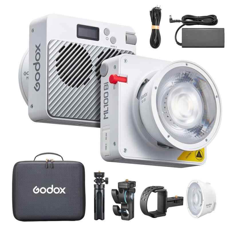 Godox ML100Bi Kit1 衣嚢 LED 映像媒体点火装置 120W バイ色合い活動写真フィル点火装置 2800K-6500K CRI97+ TLCI98+ APP 取り締まる 11 類概念の点火装置成り行き Godox マウント
