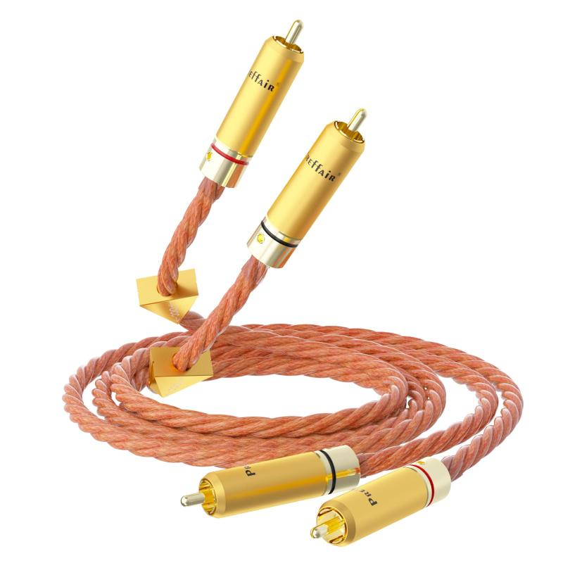 Preffair 15awg RCAオーディオ有線テレビ, 24金メッキ繋ぎ, 高忠実度声遣い, 1m/1.5m有線テレビ for AMP/Mixer/DAC/CD/ヴィデオディスク Player,1組(1.5m)
