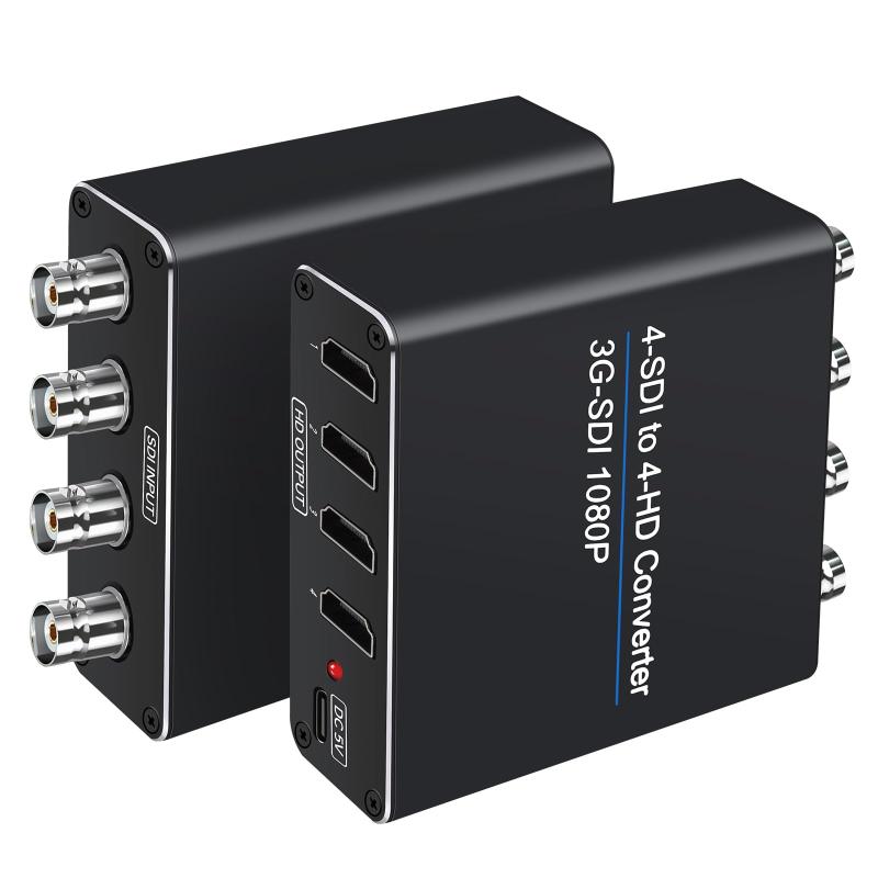 ACHAVE SDI - HDMI録画媒体変換器、4 sdiインプットと4 hdmi最終生産物、4はたご屋4最終生産物、黒いこと、マルチ初期化相応う、固定ディスク-SDI/3G-SDIインプット、1080p@60サイクル解像力、長距離伝わらす。