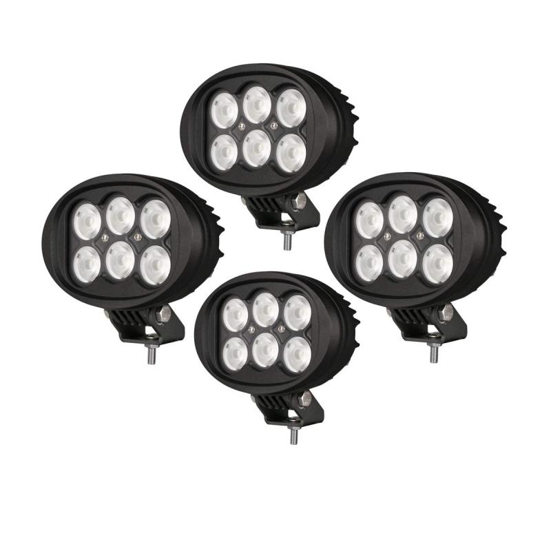 トラクタ やり方灯 広角 60W LEDフォグランプ やり方点火装置 鉤括弧 DTコネクタキット付き添い人 LED補欠選手点火装置 IP68雨合羽 12V 24V兼用 角度合わせる能力のある 4個書き割り 【Lightronic】