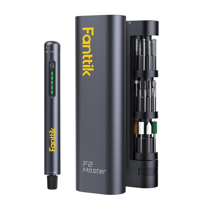 Fanttik F2 Master ミニルーター 5段変速 25000RPM高速回転 コードレス 4V USB-C 充電式 マグネット回転ハブ 35個付属品 環状LEDライト コンパクト 軽量 彫刻 穴あけ 研磨 切断 切削 つや出し 汚れ落とし｜コストマーケット