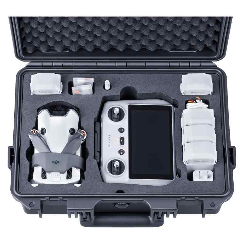 Lykus Titan MM410 防水ケース DJI Mini 4 Pro/Mini 3/Pro、DJI RC 2/RC/RC-N2/N1 送信機とストラップに適用、最大でバッテリー7個を収納可能【ケースのみ】