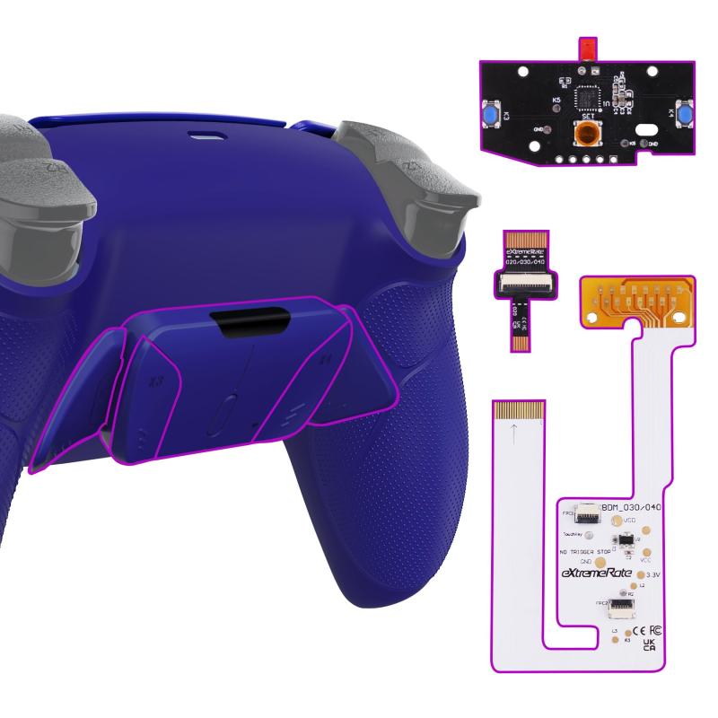 コントローラーではない。eXtremeRate ps5コントローラー（BDM-030&BDM-040&BDM-050）に対応用ラバーグリップ付きプラスティック製RISE4 V3純色の背面リマップキット、ps5コントローラー用アップ