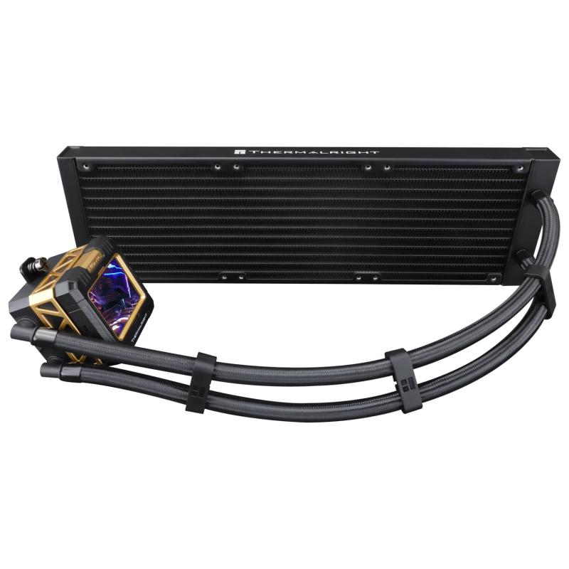 Thermalright FW 360 Black-360 粍 AIO 中央処理装置流動体冷やかす器、解像力320*240のIPS LCD画面、AM 4/AM 5/Intel LGA 1700/1851、すがた絵用の「2.4in」磁気吸い入れるLCD画面-黒、中央処理装置水冷器