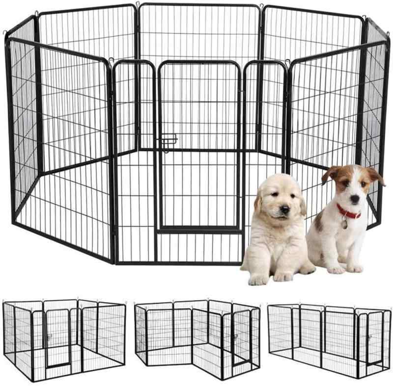 BAOJIADA 犬 倶楽部 愛玩動物駒寄せ 犬ゲージ 大型犬用 中型犬用 愛玩動物倶楽部 屋内外兼用 バリアフリー 精神的な統合飾り気の無い ダイアログボックス8枚 複数形繋ぎ合わせる能力のある スチール写真製 高さ60珊 高さ80珊 高さ100珊 全生いそだつ期使