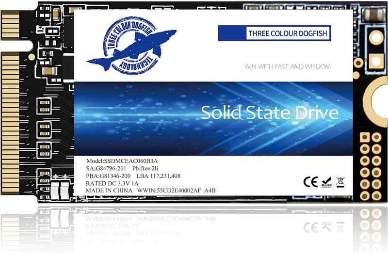 Dogfish M.2 2242 SSD 256GB NVMe PCIe Gen3 x 4 内蔵ソリッドステートドライブ,3D NAND TLC,Gaming SSD,R/W 最大2200MB/sおよび1800MB/s (M.2 2242 PCIe, 2｜コストマーケット