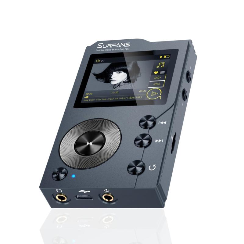 Surfans F20 HiFi MP3快い音プレイヤーブルートゥース付き添い人、天使の都市受け答えDSD デジタルオーディオミュージックプレーヤー ポータブルオーディオプレーヤー、最大限度256GBを受け支える