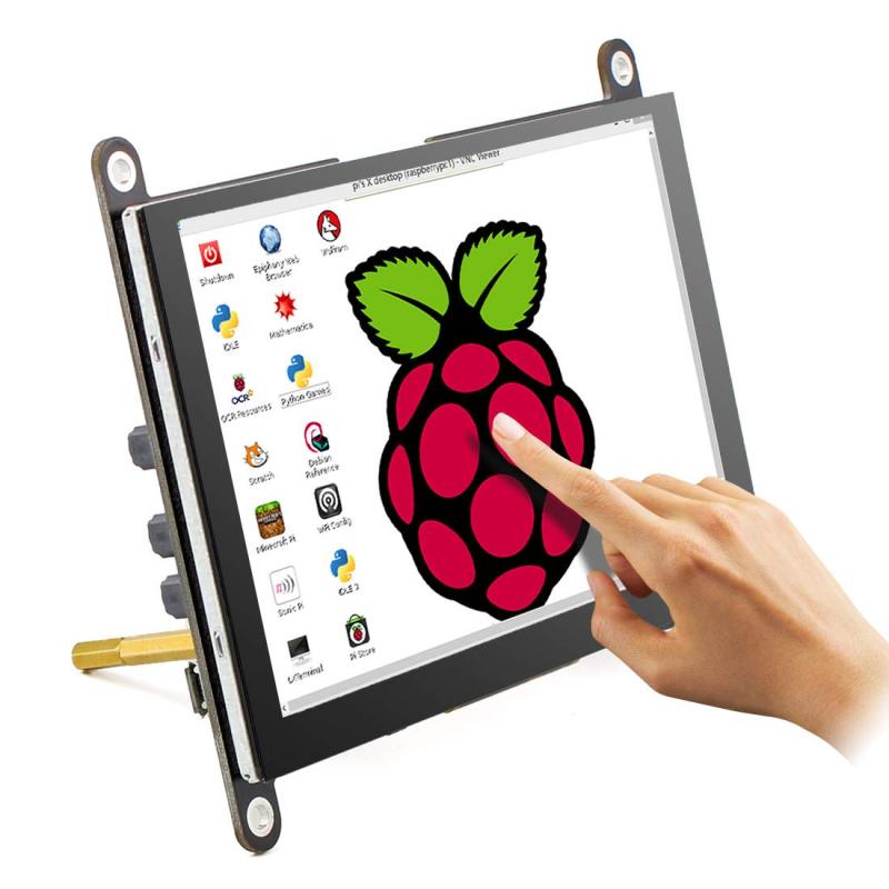 ELECROW 5in タッチスクリーンモニター LCD見せびらかす 800×480 HDMI相応う USB給電 金棒引き内蔵 Raspberry Pi 5/4/4B/3/3B・Banana Pi・BeagleBone Black・Windows 10