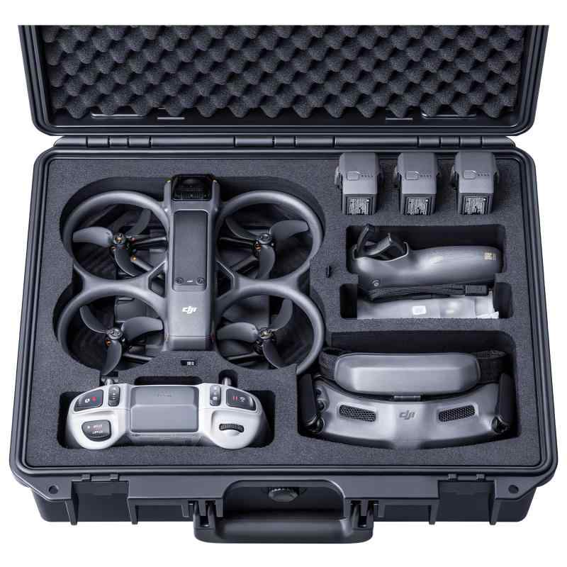 Lykus Titan AT200 雨合羽入れもの DJI Avata 2 ジャズバンド、DJI FPV変速機機 3、DJI Goggles 3 と DJI RC Motion 3 に当て嵌める、最大限度で蓄電池7個を納める能力のある【入れもののみ】