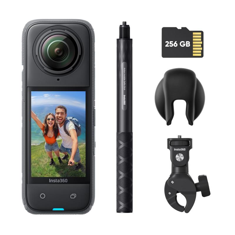 Insta360 X4-8K雨合羽360度見晴らし写真機、ウェアラブルカメラ、4K広角テレビカメラ、見えない自撮り棒成り行き、着脱式水晶体差し固める、135分の年代順の連続映画化能力のあるな乾電池、人工知能学まとめ上げる、手ブレ手を加える、運動競技