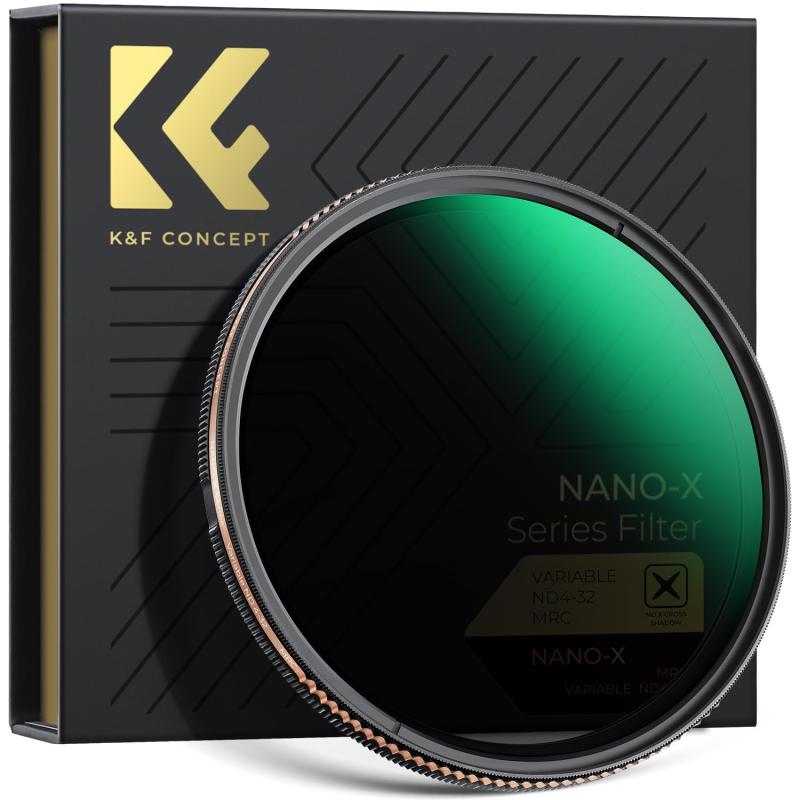 K&F CONCEPT 67mm 可変NDフィルター ND4-ND32 減光量調整 減光フィルター 光学ガラス 低反射率 28層ナノコーティング 薄枠 撥水撥油防汚 フィルターケース付き 風景撮影に最適 (NANO-X シリーズ)|コストマーケット