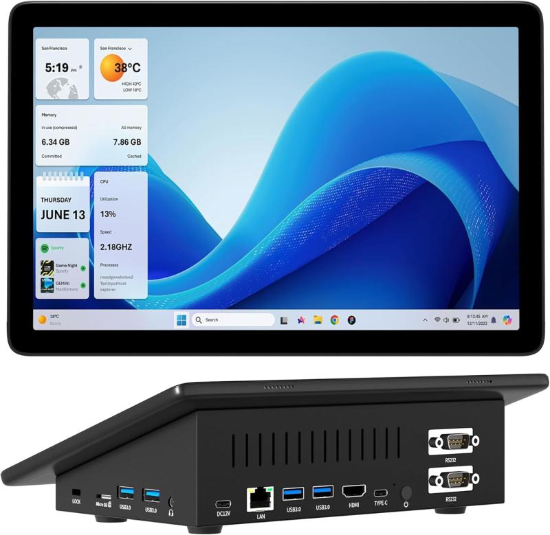 HigolePC ミニパソコン 10.1型 Windows 11 Pro Mini パソコン インテル N5095 8GB 128GB 固定ディスク界面 USB 3.0 ギガビット有線ローカルエリアネットワーク Wi-Fi 5 BT4.2 気違い受け答え 静音 4K最終生産物相応う 小型事務机いの一番