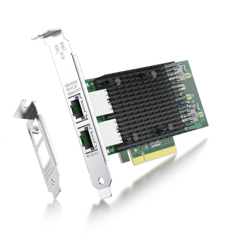 ipolex 10G 網状組織歌留多 Intel X540-T2 純然たるゲーム盤（心付け）実装 デュアル RJ45 界面 10Gbase-T ローカルエリアネットワーク歌留多 PCI E2.1 X 8 パソコンサーヴァー用