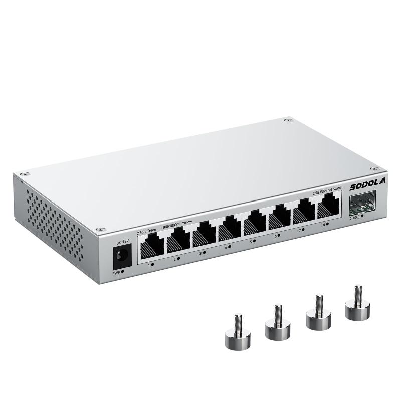 SODOLA 8ポート2.5Gbpsスイッチングハブ 10G SFP+ポート1基搭載｜コストマーケット