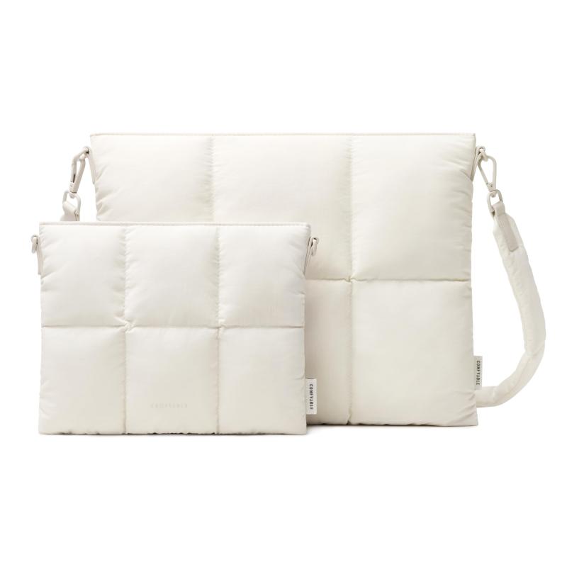 Comfyable Puffy Laptop Sleeve 13 Inch 14 Inch, Quilted Puffer Pillow Case with Strap Compatible for MacBook Air 13 M3 2024”, Ma